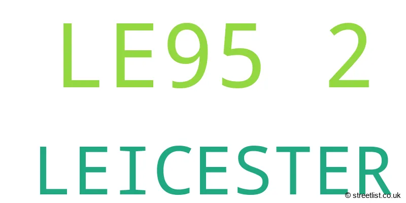 A word cloud for the LE95 2 postcode